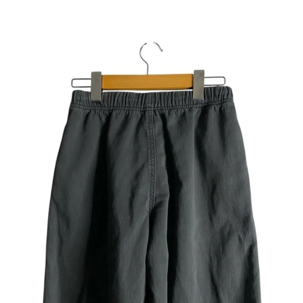 Aerie Women's Smoked Gray Me-Day Tie Waist Wide Leg Casual Pant - Picture 7 of 9